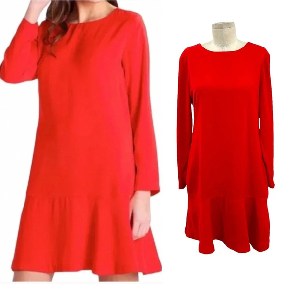 Karen by Simonsen‎ Mab Shift Drop Waist Red Dress in Red Size 38 / US 6 - Picture 1 of 10